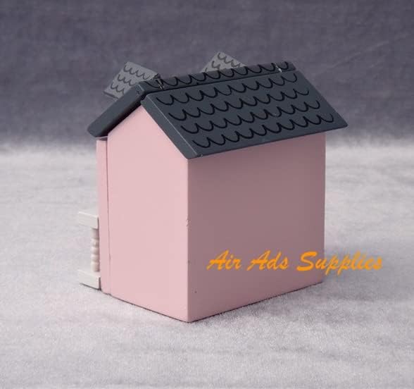 AirAds Dollhouse Miniature Wooden House (Price Each) (Pink)