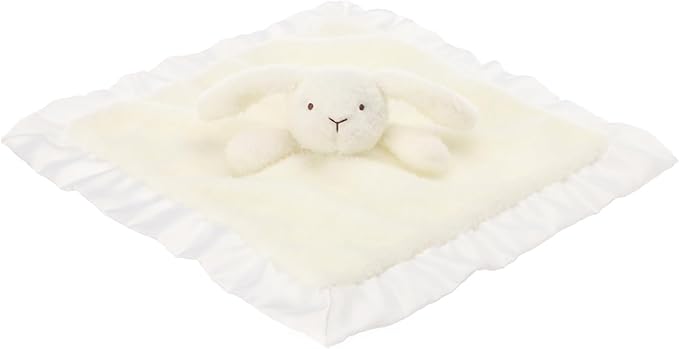 Apricot Lamb Stuffed Animals Soft Security Blanket White Bunny Rabbit Infant Nursery Character Blanket Luxury Snuggler Plush(White Bunny, 14 Inches)