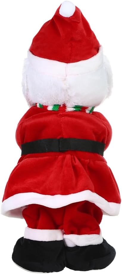 Twisting Singing Christmas Tree Santa Claus Reindeer Electric Musical Dancing Repeat What You Say Interactive Animated Plush Doll Figures with Songs Lights Funny Talking Glowing Doll Xmas Gift Decor