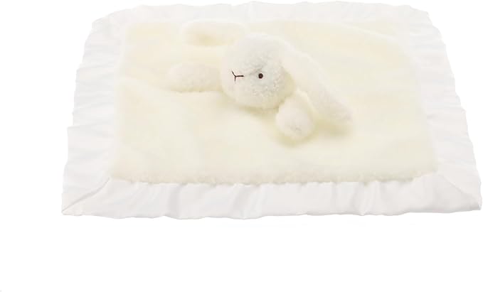 Apricot Lamb Stuffed Animals Soft Security Blanket White Bunny Rabbit Infant Nursery Character Blanket Luxury Snuggler Plush(White Bunny, 14 Inches)
