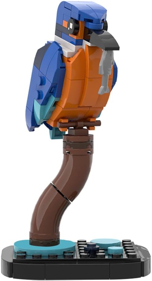 Kingfisher Bird Building Model Kit, MOC-173337 Bird Blocks Set, Display Piece for Home & Office, Creative Gift for Bird Enthusiasts & Model Builder, Compatible with Brand Block (150PCS)