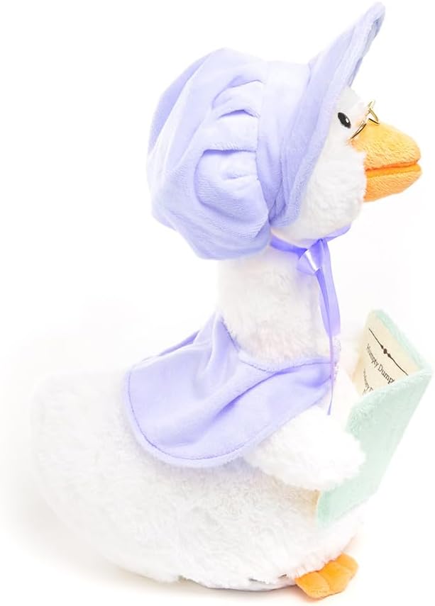Cuddle Barn - Mother Goose Read-Along (Periwinkle) | Animated Bird Plush with Mouth Movement Recites 7 Nursery Rhymes, Comes with Board Book, 14 inches