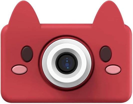 Kidamento Kids Digital Camera & Video Camcorder, Soft BPA-Free Silicone Casing, 32GB Memory Card - Model C - Akito The Fox