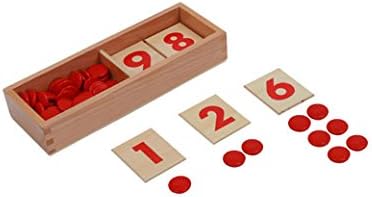 Adena Montessori Cards & Counters - Math Games & Teaching Numbers Counting Toys