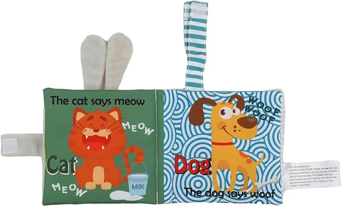 Soft Baby Books – Crinkle Cloth Books for Infants, Touch and Feel Sensory Toys, Baby Gifts for 0-6-12-18 Months, Bunny & Farm Theme (2-Pack)