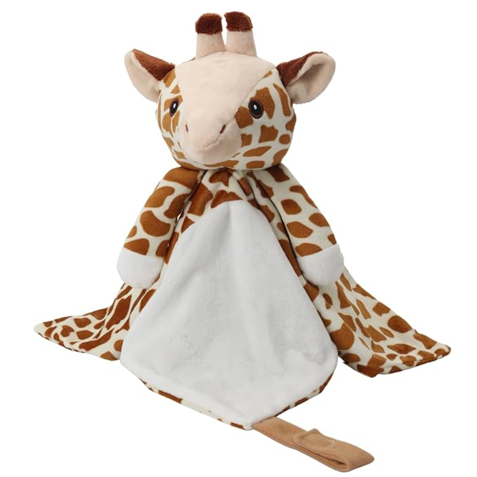 Baby Sleep Soother Brown Giraffe Plush with Heartbeat & Lullaby Sounds, 4-in-1 Sound Machine, Security Blanket & Pacifier Holder, Baby Registry Essential & Christmas Gift for Newborns & Infants