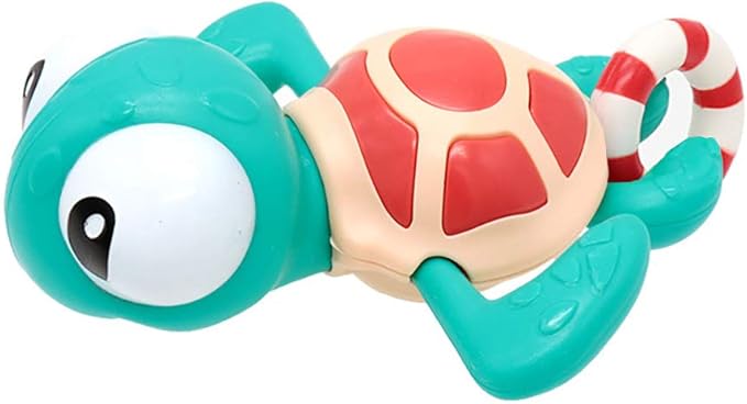 Pull String Baby Bath Toy Pull & Go Turtle Cute Swimming Turtle Windup Clockwork Bathtub Toy for Toddlers