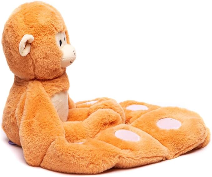 Plushland Original 5lbs Weighted Stuffed Animals Plush Toys with Long Arms, Giant Plushies Pillow Hugging Toy Gifts with Bean Bag for Kids and Adults (Monkey)