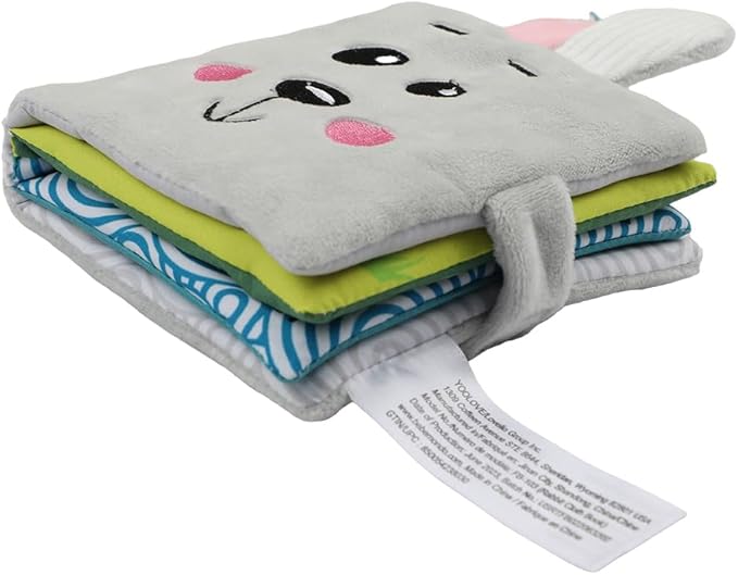 bebe mondo Crinkle Books for Babies, Soft Baby Books 0-6 Months, Infant Toys for 0-6-12-18 Months, Tummy Time Mirror Toy, Bunny Rabbit, Baby Gifts for Boys & Girls, Shower Gift