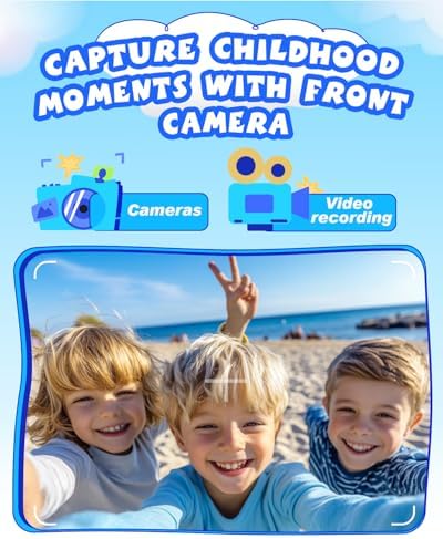 MOMILLA Kids Toys Phone, 3.97" Touchscreen Christmas Birthday Gifts, Toddler Toys Phone with Music Player Puzzle Games 16 GB Storage Alarm Kids Toys for Ages 3-12 Kids (Front Camera Only)