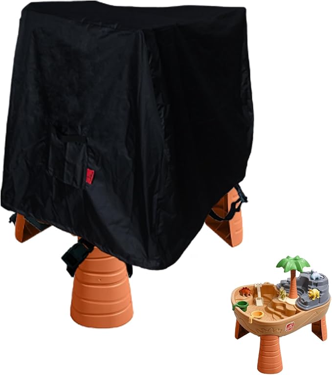 Kids Water Table Cover Fit Step2 Dino Dig Sand and WaterTable,Waterproof DustProof Anti-UV Outdoor Kids Water and Sand Toys,Cover only(35''x32''x32'')