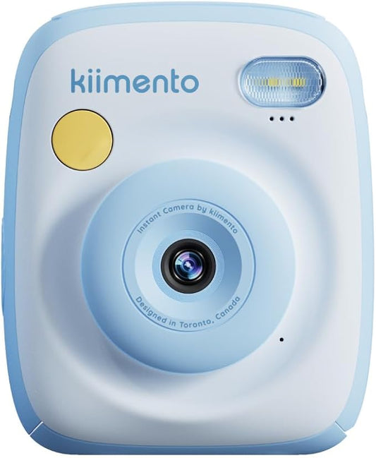 kiimento Ink-Free Instant Print Digital Camera & Video Recorder for Kids, Teens & Adults | 5-Sec Prints in 4 Print Colors | Selfie, Creator Mode, 25+ Filters, 48MP, 1080p – Model P2 (Sky Blue)