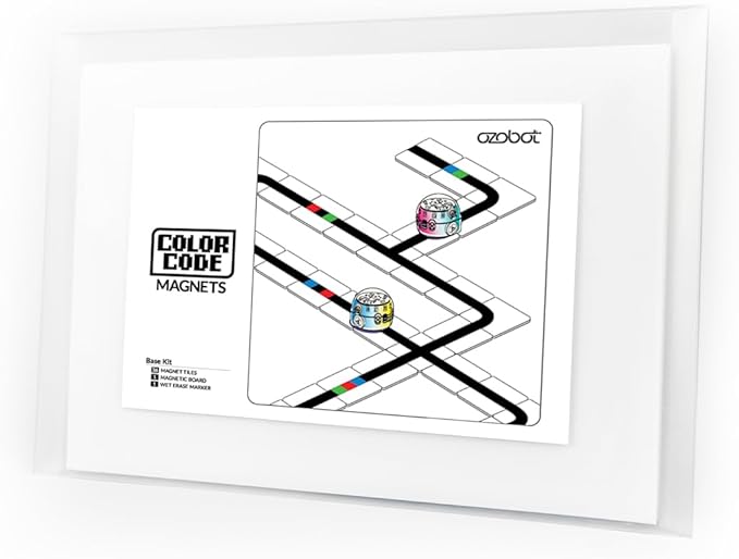 Ozobot Color Code Magnets Base Kit, Interactive Coding Learning Tool for Kids Ages 5+, Enhances Logic & Problem Solving Skills, Classroom Education, 36 Tiles, Evo Required Not Included