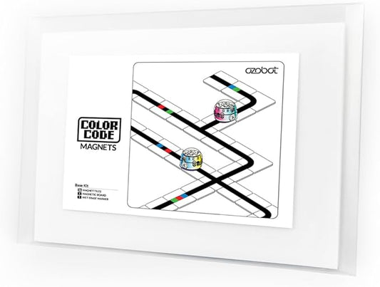 Ozobot Color Code Magnets Base Kit, Interactive Coding Learning Tool for Kids Ages 5+, Enhances Logic & Problem Solving Skills, Classroom Education, 36 Tiles, Evo Required Not Included