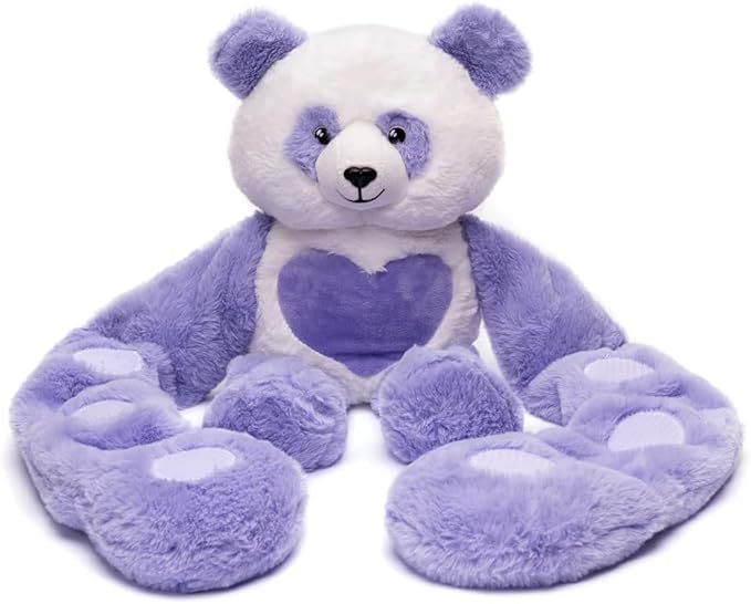 Plushland Original 5lbs Weighted Stuffed Animals Plush Toys with Long Arms, Giant Plushies Pillow Hugging Toy Gifts with Bean Bag for Kids and Adults (Panda)