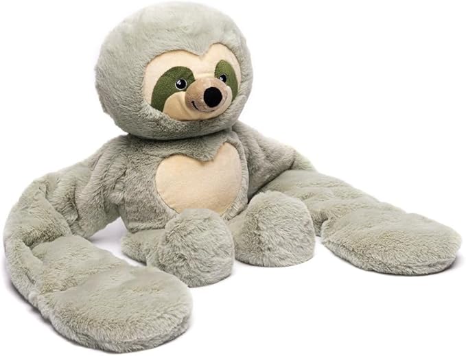 Plushland Original 5lbs Weighted Stuffed Animals Plush Toys with Long Arms, Giant Plushies Pillow Hugging Toy Gifts with Bean Bag for Kids and Adults (Sloth)