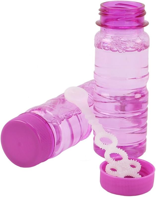 Big Bubble Bottle 24 Pack - 4oz Blow Bubbles Solution Novelty Summer Toy - Activity Party Favor Assorted Colors Set