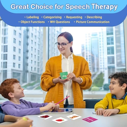 301 Noun Flash Cards for Toddlers, 4-Level Vocabulary Builder Real Life Picture Card for Speech Therapy and Toddler Learning, ABA Therapy Materials, Autism Learning Materials, ESL Teaching