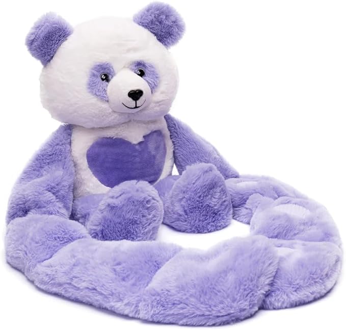 Plushland Original 5lbs Weighted Stuffed Animals Plush Toys with Long Arms, Giant Plushies Pillow Hugging Toy Gifts with Bean Bag for Kids and Adults (Panda)