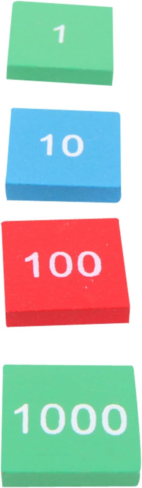 Adena Montessori Stamp Game,Montessori Wooden Math Materials Counting Toy, Early Development Wooden Math School Teaching Aids,Sensorial Educational Tools Preschool Early Learning Toys for Kids