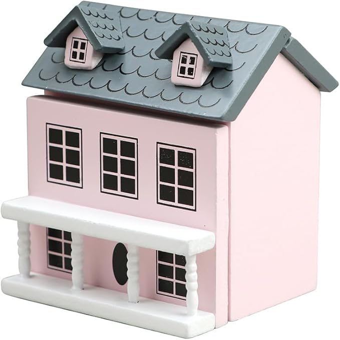 AirAds Dollhouse Miniature Wooden House (Price Each) (Pink)
