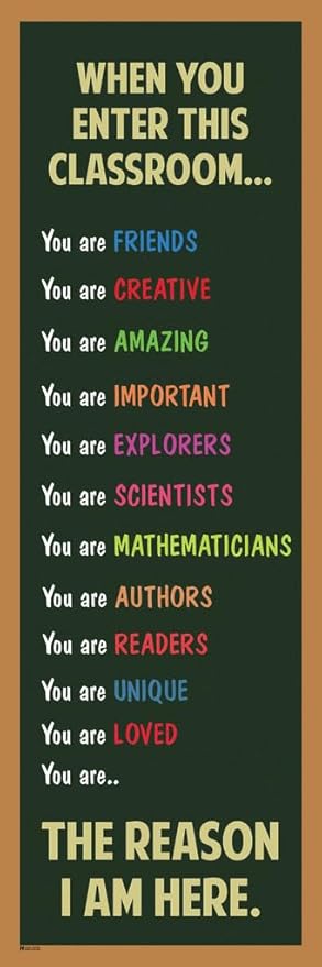 When You Enter This Classroom Poster For Affirmation Station Empowerment Wall Decor Must Haves Door Decorations Welcome Positive Poster For Teacher Expectations Cool Wall Art Print Poster 36x12