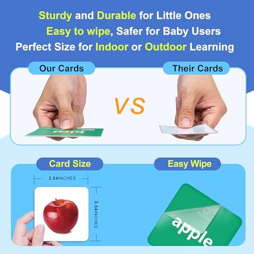 301 Noun Flash Cards for Toddlers, 4-Level Vocabulary Builder Real Life Picture Card for Speech Therapy and Toddler Learning, ABA Therapy Materials, Autism Learning Materials, ESL Teaching