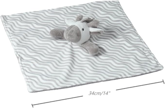 CREVENT Cozy Plush Baby Security Blanket, Loveys for Baby Girls and Boys, Birthday (Zebra + Penguin)
