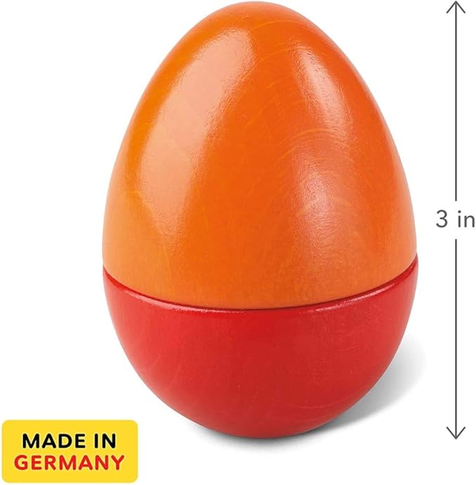 HABA Fun with Sounds Wooden Eggs - 5 Acoustic Sounds, Made in Germany, Kids Musical Instruments, Toddler Sensory Toys Montessori Toys for 2 yrs+