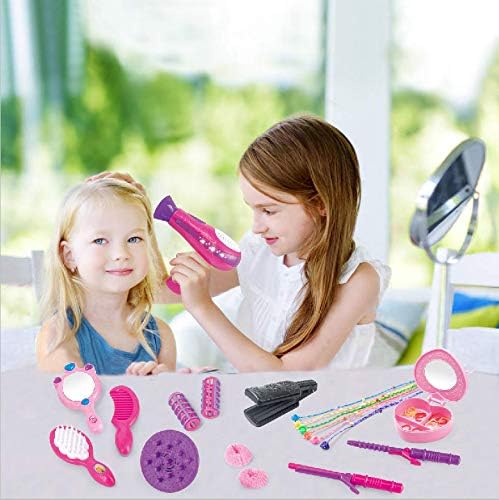 Bettina Vogue Beauty Hair Salon Fashion Pretend Play Set with Hairdryer, Mirror, Styling Accessories