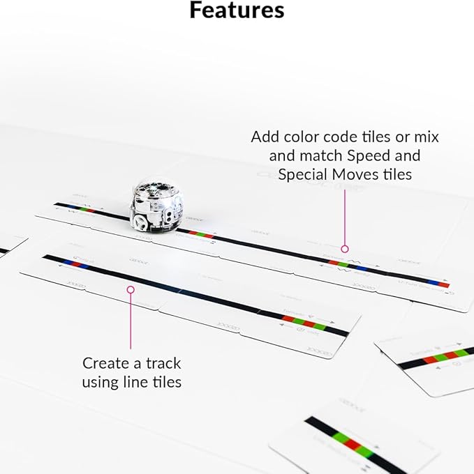 Ozobot Color Code Magnets Speed Kit, Interactive Coding Learning Tool for Kids Ages 3+, Enhances Logic & Problem Solving Skills, 18 Tiles, Evo & Color Codes Magnets Base Kit Required Not Included