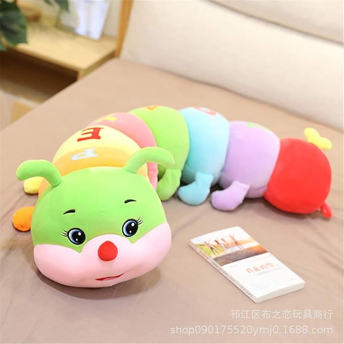 Multicolor Caterpillar Stuffed Animal Big Hugging Pillow Cute Plush Soft Pillow Doll,Giant Plush Toy,Gifts for Girl Boy Babies Birthday (27.5inch/70cm)