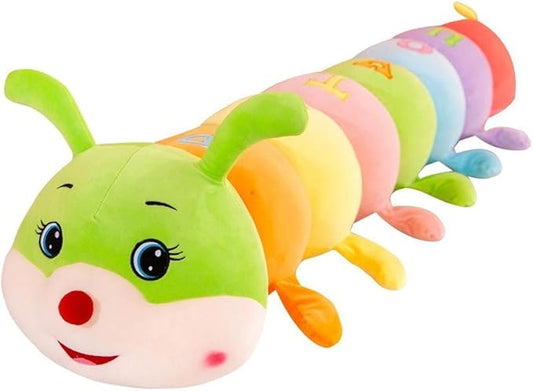 Multicolor Caterpillar Stuffed Animal Big Hugging Pillow Cute Plush Soft Pillow Doll,Giant Plush Toy,Gifts for Girl Boy Babies Birthday (35.4inch/90cm)