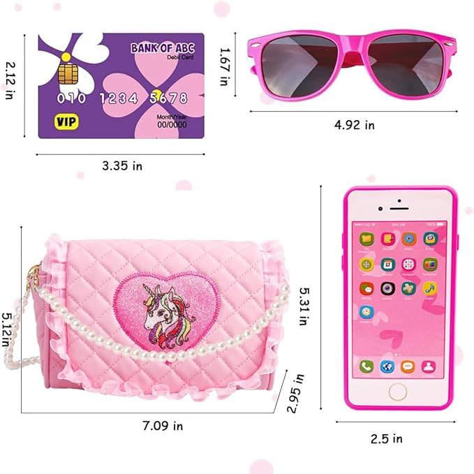 Meland Toys for Girls - Toddler Girls Gift Idea for Birthday Christmas, Pretend Makeup Kit with My First Purse Toy, Makeup for Kids Age 3-6 Year Old for Pretend Play