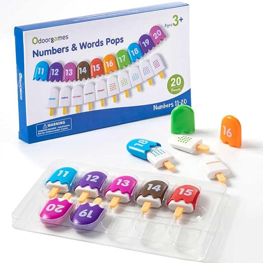 Mini Number Pops 11-20 — Number Learning Toys,Toddler Counting & Color Matching Toys for Kids