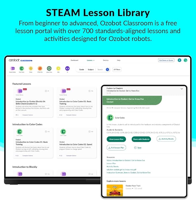 Ozobot Crawler for Evo Robot, Interactive Programming Accessory, Enhances STEM Education, Develops Critical Thinking, Ideal for Kids Ages 8 to 13, Surprise Colors, 6 Kits, Evo Required Not Included