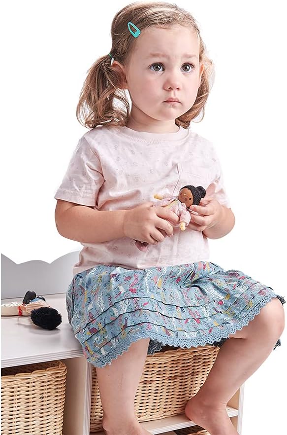 Tender Leaf Toys - Mrs. Forrester and The Baby - Detailed Wooden Doll with Flexible Arms and Legs for Dollhouse - Encourage Creative and Imaginative Play for Children - Age 3+