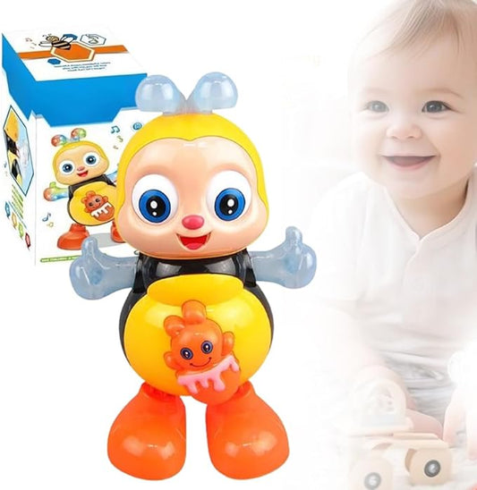 2026 New Electric Dancing Bee Toy for Kids, Interactive Light & Music Learning Sensory Toy, Fun Educational for Children Babies (Frog)