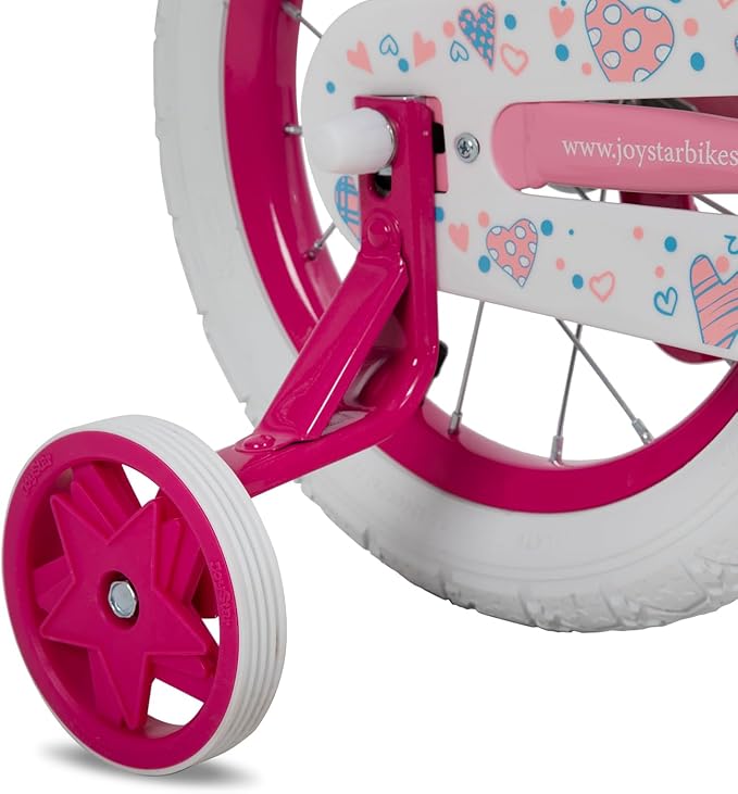 JOYSTAR Angel Girls Bike for Toddlers and Kids Ages 2-13 Years Old, 12 14 16 18 20 Inch Kids Bike with Training Wheels & Basket, 20 24 Inch Girls Bicycle with Handbrake & Kickstand