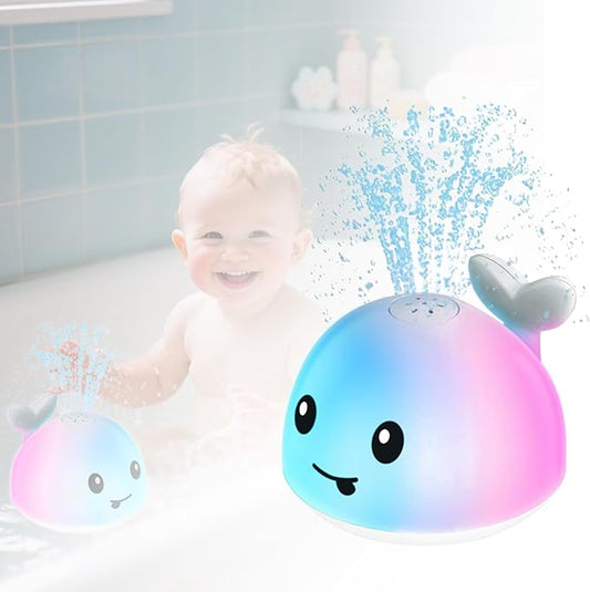 Whale Bath Toy, Baby Bath Toys Rechargeable Colorful Whale Sprinkler for Babys Toddlers Kids Boys or Girls