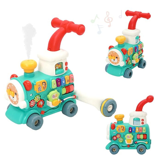 3 in 1 Baby Walker Activity Center Learning Fist-Step Push Toys, Sit-to-Stand Learning Walker Early Educational with Music Panel for Infant Toddler 6+ Months
