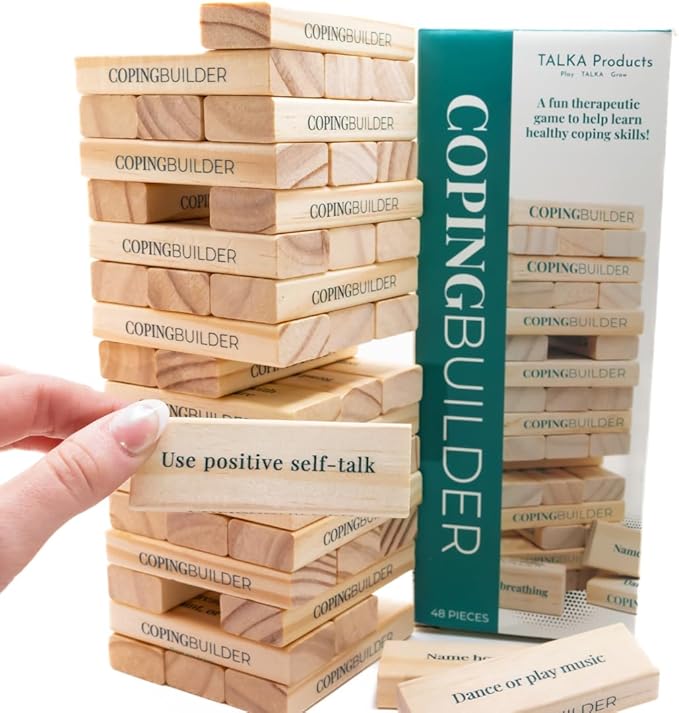 Coping Builder - Coping Skills Games for Kids & Teens, SEL Tool for Elementary Students, Counseling & Therapy Game for Children & Adolescents, Self-Regulation Tool, Anger & Anxiety Activity