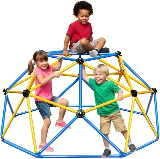 Zupapa 6FT Climbing Dome for Kids 3-8, Jungle Gym for Indoor and Outdoor, Geometric Dome Climber Supporting 750 LBS Anti-Rust Metal Play Structure, Play Equipment for Kids (Blue, 6FT)