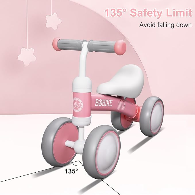 Baby Balance Bike Toys for 12-36 Months Kids Toy Boy and Girls Gifts Toddler Best First Birthday Gift Children Walker No Pedal Infant 4 Wheels Bicycle