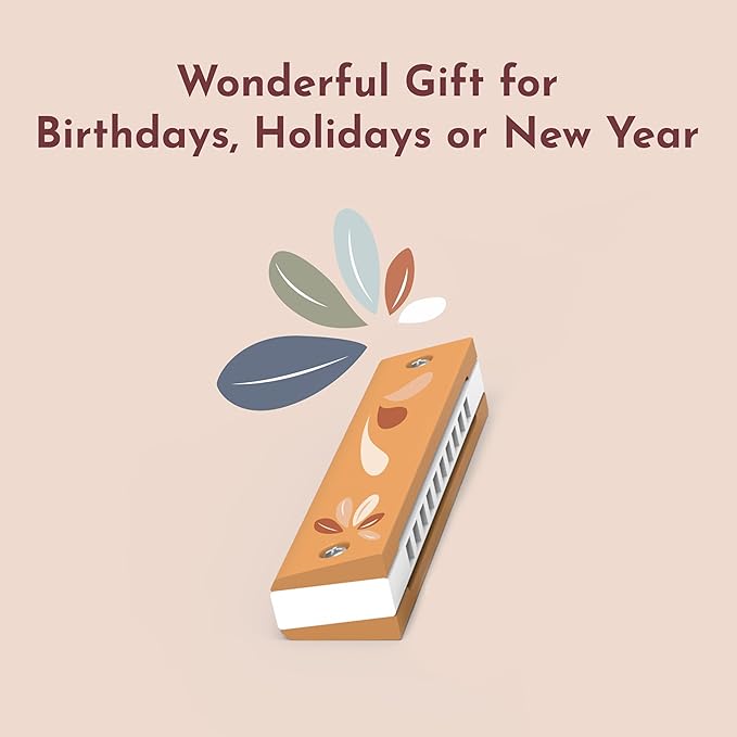 SPEEDY MONKEY Wooden Harmonica for Kids | Mouth Organ Musical Toy for Toddlers & Beginners | Multicolor Musical Instrument Toy for Early Learning, Sensory Play & Pretend Music Fun (Color May Vary)