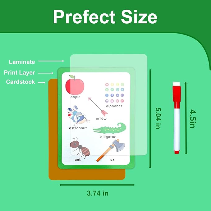 ABC Letter Flash Cards for Toddlers with 5 Dry Erase Pens, Preschool Learning Toys Alphabet Memory Game, 36PCS Double-side Flashcards,Letter Enlightenment, Early Education Flashcards for Kids Ages 1-5