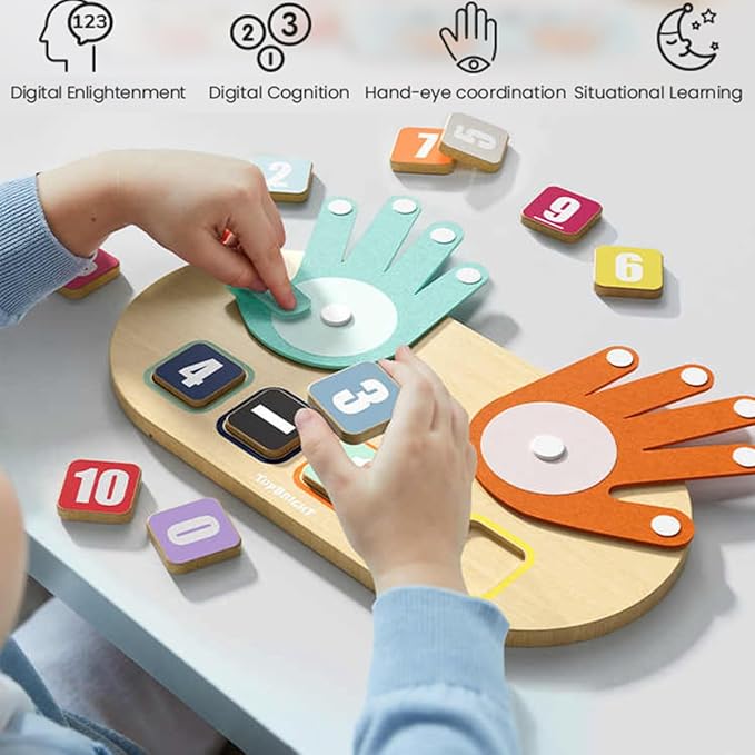 TOP BRIGHT Preschool Learning Toys for Toddlers 2-4, Montessori Toys for 3-5 Year Old Boys Girls Birthday Gifts, Educational Math Manipulatives Number Counting Blocks