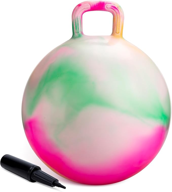 ZOOJOY Hopper Ball, Clouds Hippity Hop for Kids, 18 Inch Bouncy Ball with Handle for Girls Boys Aged 3-8, Inflatable Christmas Jumping Hopping Toys Gifts for Indoor Outdoor Active Play