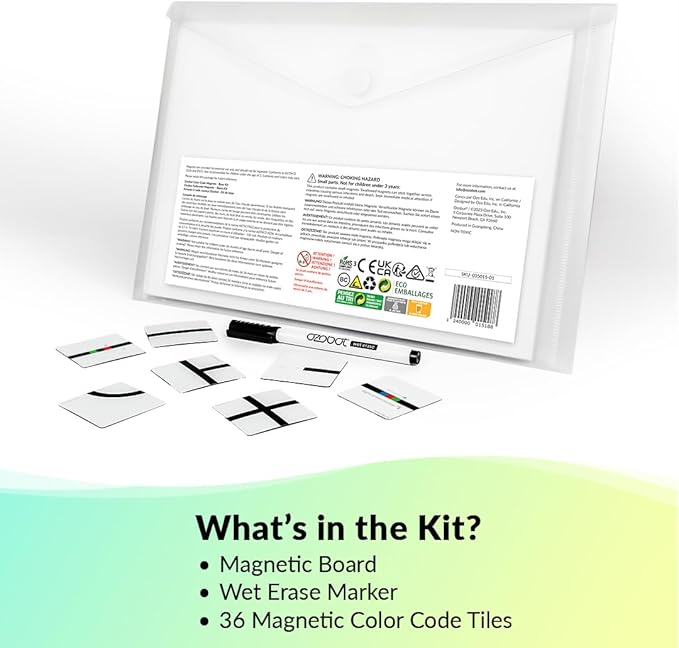Ozobot Color Code Magnets Base Kit, Interactive Coding Learning Tool for Kids Ages 5+, Enhances Logic & Problem Solving Skills, Classroom Education, 36 Tiles, Evo Required Not Included