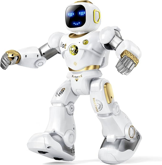 Ruko 1088 Smart Robot for Kids, Large Programmable Interactive STEM RC Robot, Voice Control and App Control, Gifts for Boys and Girls 4 5 6 7 8 9, Gold